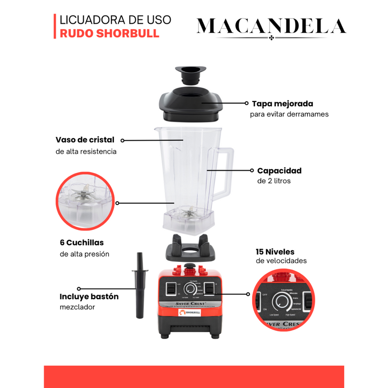 Licuadora Profesional Silver Crest - 4500W | Shorbull
