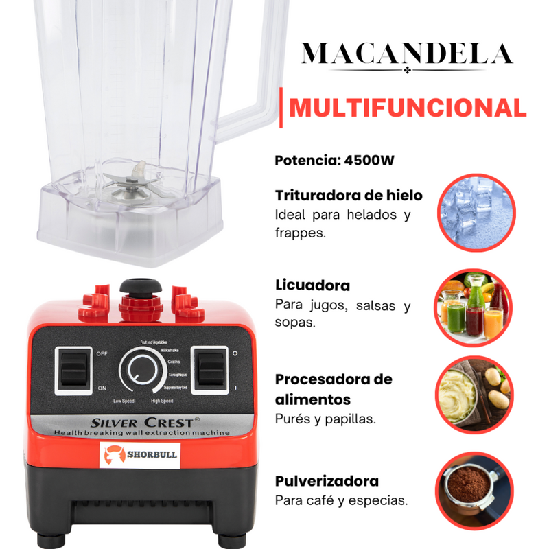 Licuadora Profesional Silver Crest - 4500W | Shorbull