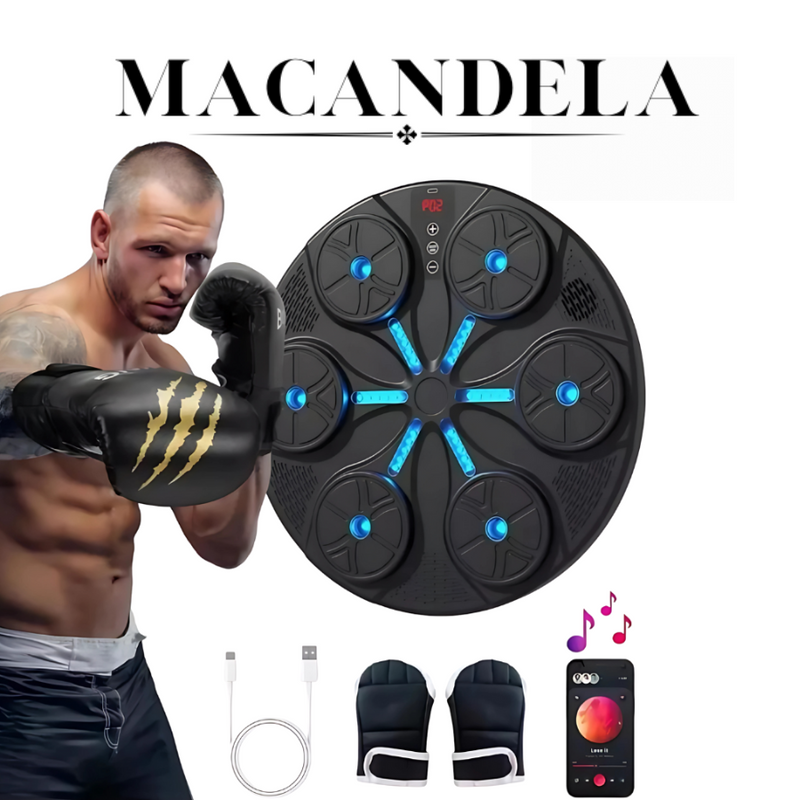 IronHit® - Maquina De Boxeo Con Bocina Bluetooth Y Juegos De Entrenamiento